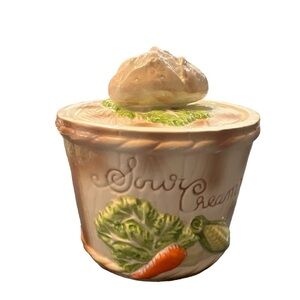 Vintage Sour Cream Baked Potato  Ceramic Container